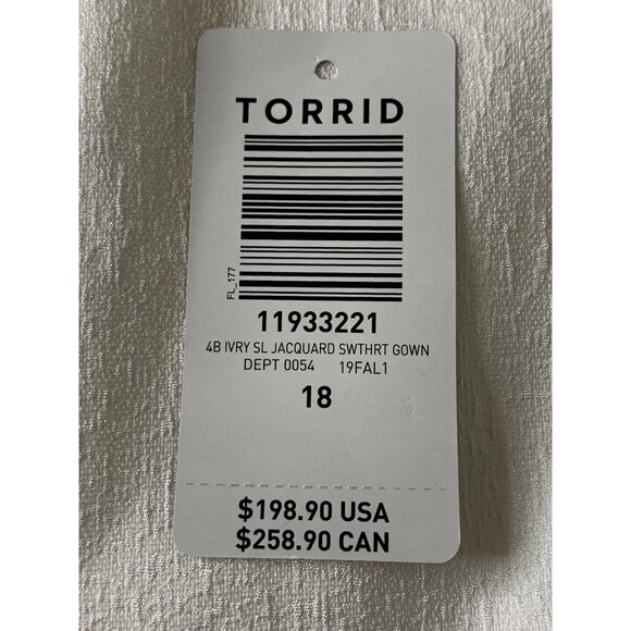 Torrid Ivory Jacquard Sweetheart Wedding Bride Gown Size 18 RZ10402 New Corset - Picture 2 of 16